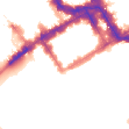 Night-time road noise heatmap for SW1Y 6PP