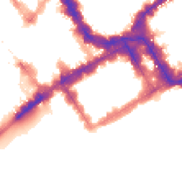 Night-time road noise heatmap for SW1Y 6QA