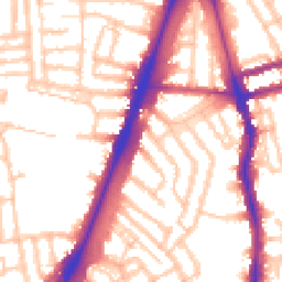 Daytime road noise heatmap for SW2 1AB
