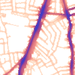 Daytime road noise heatmap for SW2 1AE