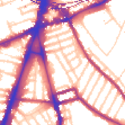 Daytime road noise heatmap for SW2 1AJ