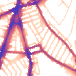 Daytime road noise heatmap for SW2 1AL
