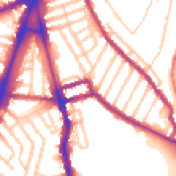 Daytime road noise heatmap for SW2 1AP