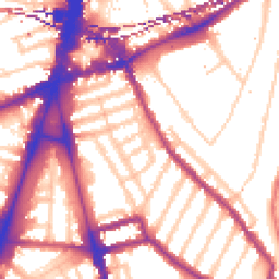 Daytime road noise heatmap for SW2 1AS