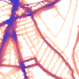 Daytime road noise heatmap for SW2 1AX