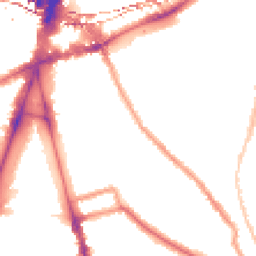 Night-time road noise heatmap for SW2 1AX