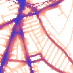 Daytime road noise heatmap for SW2 1AZ