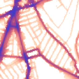 Daytime road noise heatmap for SW2 1BB