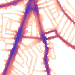 Daytime road noise heatmap for SW2 1BF