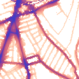 Daytime road noise heatmap for SW2 1BH