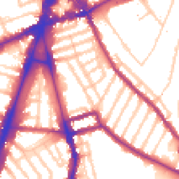 Daytime road noise heatmap for SW2 1BQ
