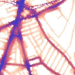 Daytime road noise heatmap for SW2 1BS