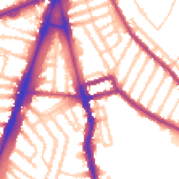 Daytime road noise heatmap for SW2 1DA