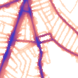 Daytime road noise heatmap for SW2 1DF