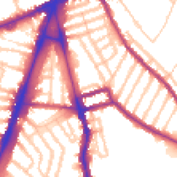 Daytime road noise heatmap for SW2 1DJ