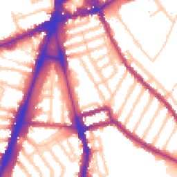 Daytime road noise heatmap for SW2 1DN