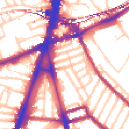 Daytime road noise heatmap for SW2 1DP