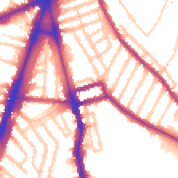 Daytime road noise heatmap for SW2 1DQ