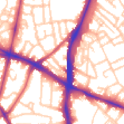 Daytime road noise heatmap for SW2 1HR