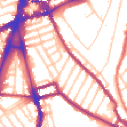 Daytime road noise heatmap for SW2 1PW