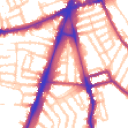 Daytime road noise heatmap for SW2 1SS