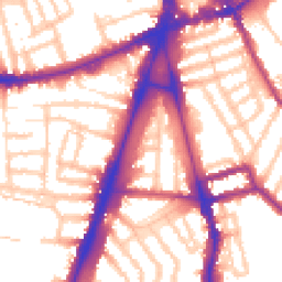 Daytime road noise heatmap for SW2 1SW