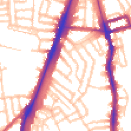 Daytime road noise heatmap for SW2 2BL