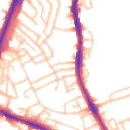 Daytime road noise heatmap for SW2 2DQ