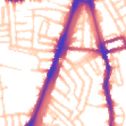 Daytime road noise heatmap for SW2 2JG