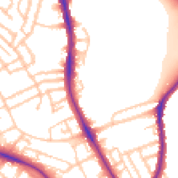 Daytime road noise heatmap for SW2 2NE