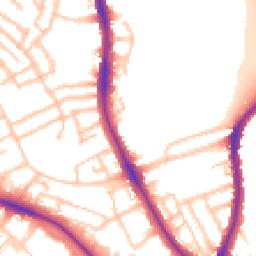 Daytime road noise heatmap for SW2 2NJ