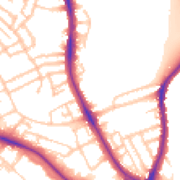 Daytime road noise heatmap for SW2 2QH
