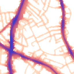 Daytime road noise heatmap for SW2 2RL