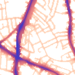 Daytime road noise heatmap for SW2 2RW