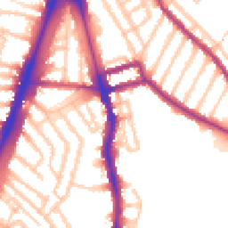 Daytime road noise heatmap for SW2 2TJ