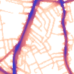 Daytime road noise heatmap for SW2 2TX