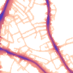 Daytime road noise heatmap for SW2 2UQ