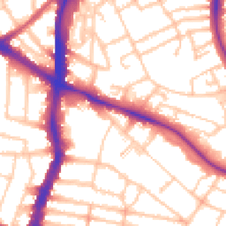 Daytime road noise heatmap for SW2 3DY