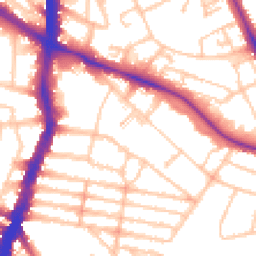 Daytime road noise heatmap for SW2 3NS