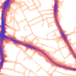 Daytime road noise heatmap for SW2 3UQ