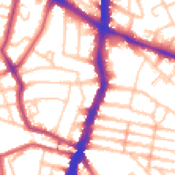 Daytime road noise heatmap for SW2 4AJ