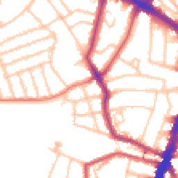 Daytime road noise heatmap for SW2 4BJ