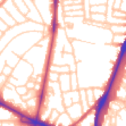 Daytime road noise heatmap for SW2 4DQ