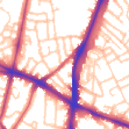 Daytime road noise heatmap for SW2 4DU