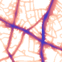 Daytime road noise heatmap for SW2 4ER