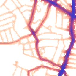 Daytime road noise heatmap for SW2 4HQ