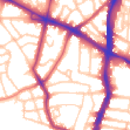 Daytime road noise heatmap for SW2 4HU