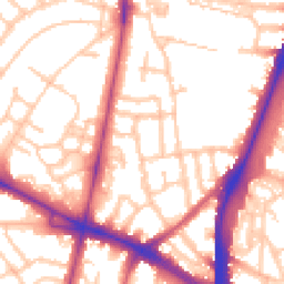 Daytime road noise heatmap for SW2 4JE