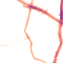Night-time road noise heatmap for SW2 4LW