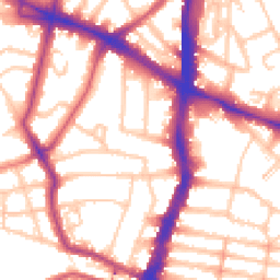 Daytime road noise heatmap for SW2 4QL
